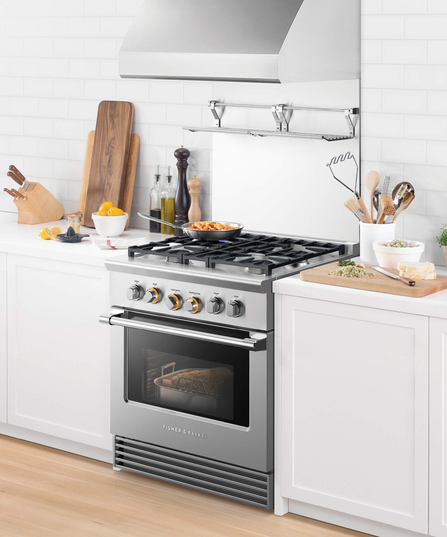 Dual Fuel Range, 30", 4 Burners, pdp