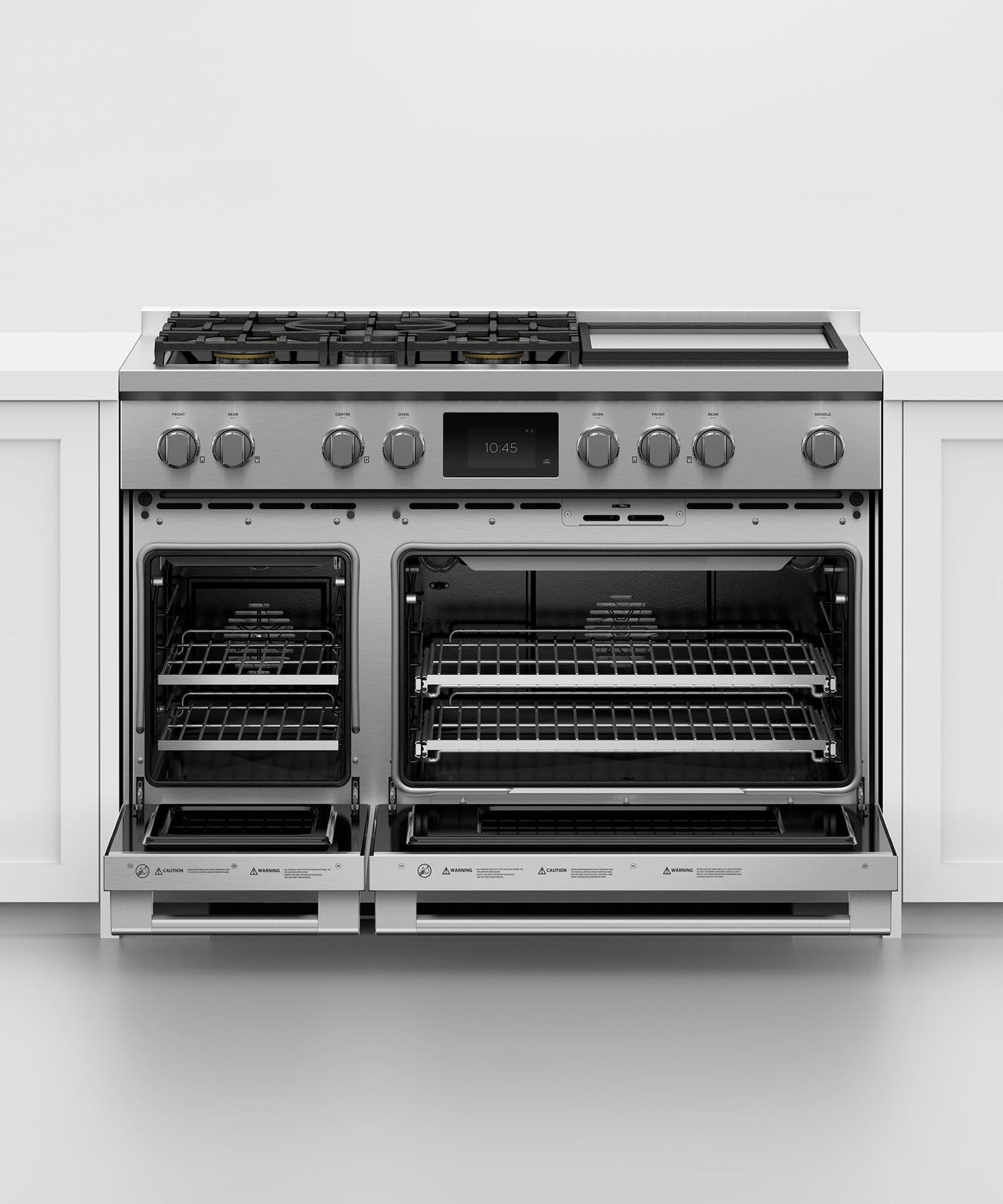 Dual Fuel Range, 48", 5 Burners with Griddle, Self-cleaning, LPG, pdp