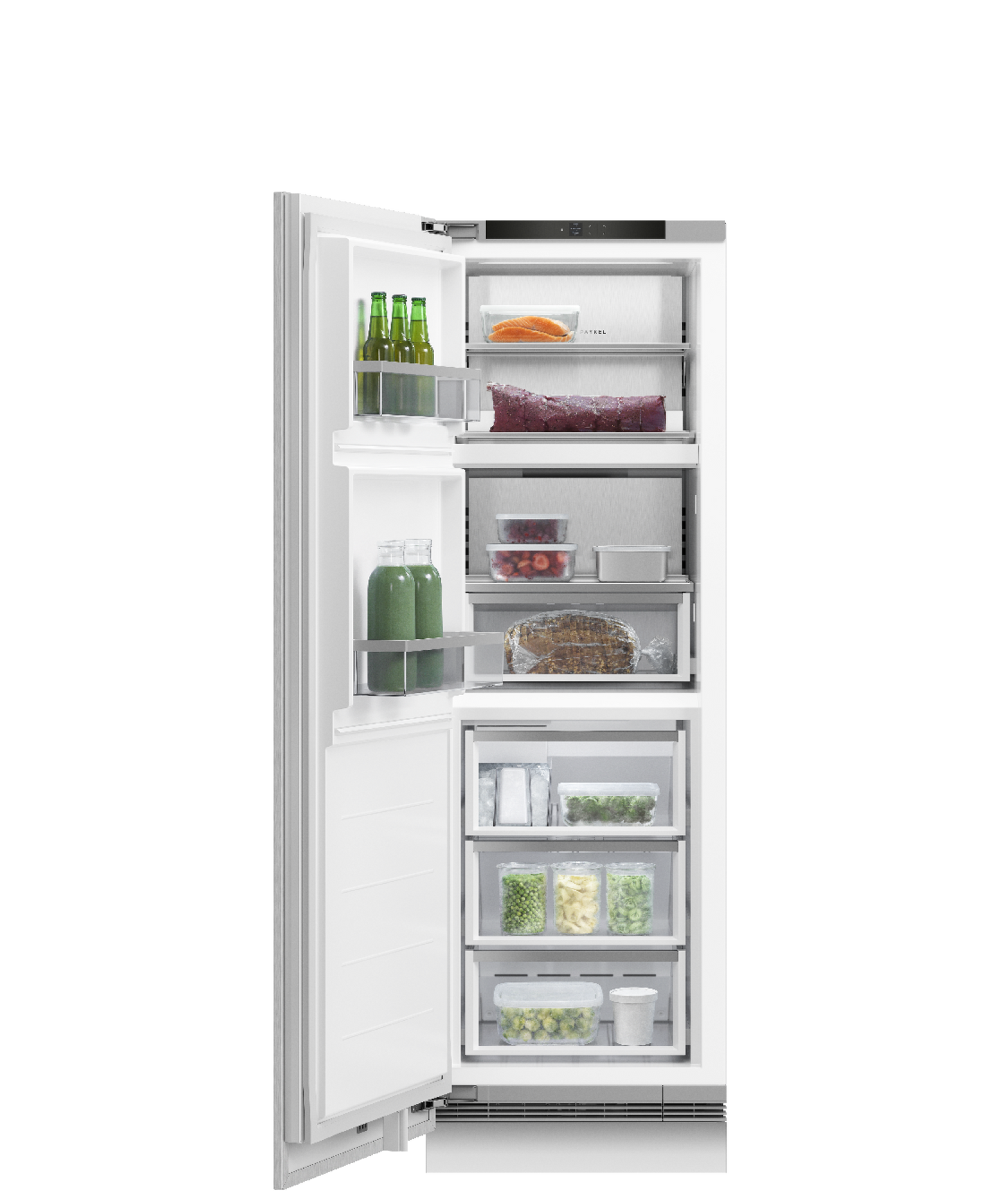 Integrated Triple Zone Freezer, 24", Ice, hi-res