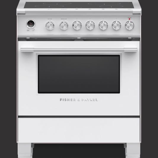 30" Classic Induction Range, 4 Zone, Self-cleaning, White