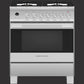30" Contemporary Dual Fuel Range, 4 Burner, Self-cleaning, with Hob Rail, Stainless Steel