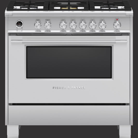 36" Classic Dual Fuel Range, 5 Burner, Self-Cleaning, Stainless Steel