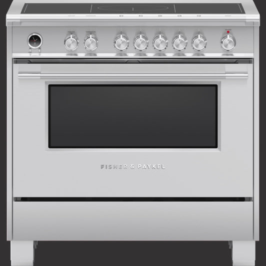 36" Contemporary Induction Range, 5 Zone, Self-cleaning, Stainless Steel