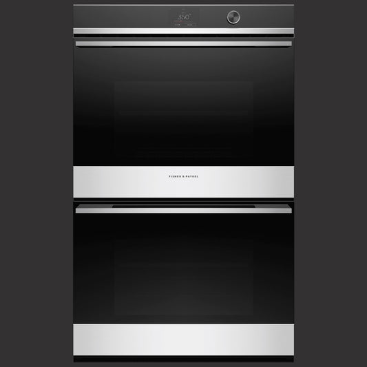 30" Contemporary Double Oven, Stainless Steel Trim, 17 Function, Touch Display with Dial, Self-Cleaning