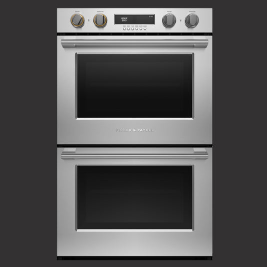 30" Professional Double Oven, 10 Function,  Dial, Self-Cleaning, Flush Professional Handle
