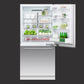 36" Integrated Bottom Mount Refrigerator Freezer, 80" H 16.8 cu ft, Ice & Water, Right Hinge **F&P Stainless Panels Required**