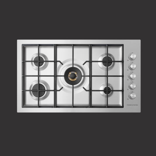 36” Contemporary Gas on Steel Cooktop, Flush Fit, LPG