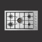 36” Contemporary Gas on Steel Cooktop, Flush Fit, Natural Gas