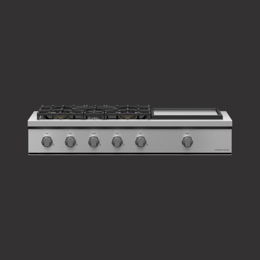 48" Professional Rangetop: 5 Burners with Griddle LPG