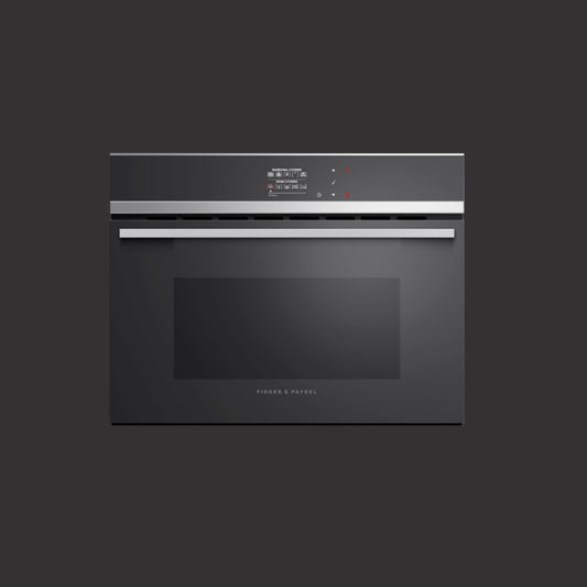24" Contemporary Combination Steam Oven, Stainless Steel Trim