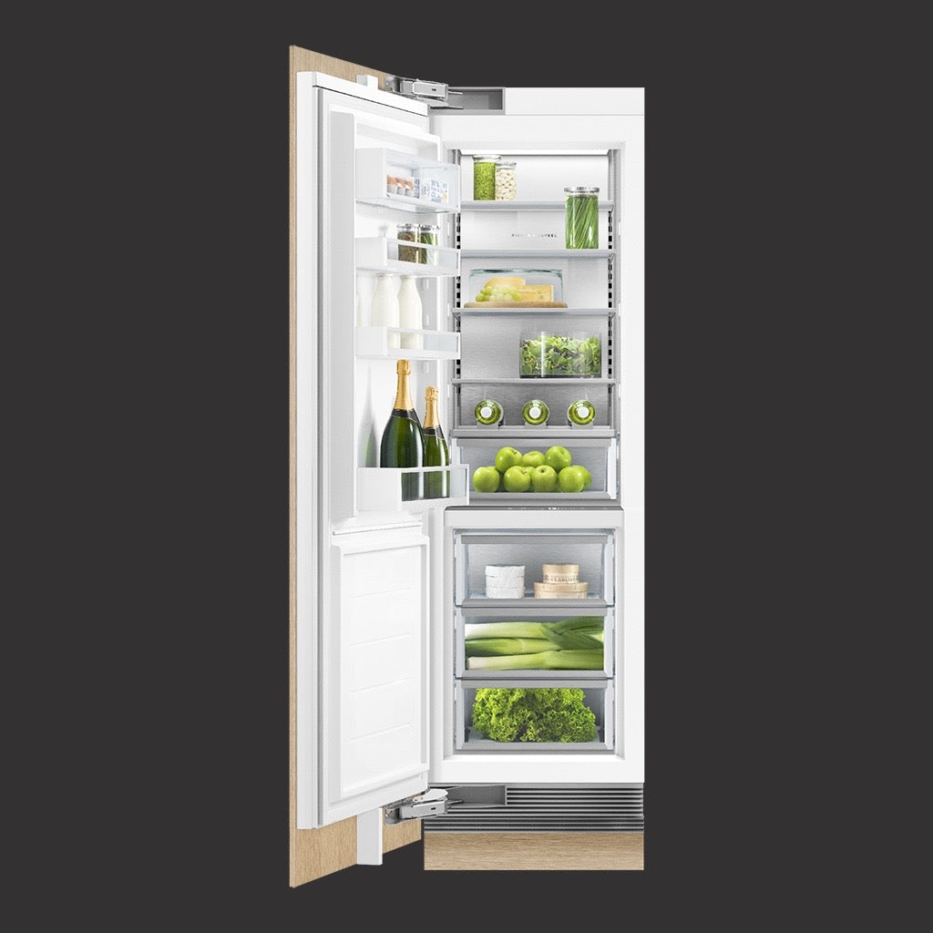 24" Integrated Column Refrigerator, Panel Ready, 12.4 cu ft, Stainless Interior, Internal Water, Left Hinge