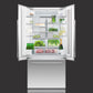 32" Integrated French Door Refrigerator Freezer, 72" Height, 14.7 cu ft, Ice & Water **F&P Stainless Panels Required**