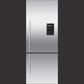 25" Bottom Mount Refrigerator Freezer, 13.5 cu ft, Stainless Steel, Ice & Water, Right Hinge, Counter Depth Contemporary