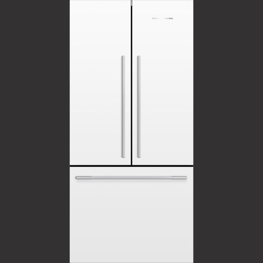 32" French Door Refrigerator Freezer, 17 cu ft, White, Non Ice & Water, Counter Depth Contemporary