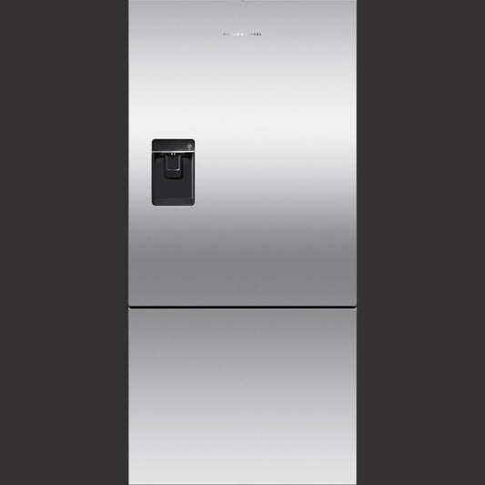 32" Bottom Mount Refrigerator Freezer, 17.5 cu ft, Stainless Steel, Ice & Water, Left Hinge, Recessed Handles, Counter Depth Contemporary