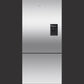 32" Bottom Mount Refrigerator Freezer, 17.5 cu ft, Stainless Steel, Ice & Water, Right Hinge, Recessed Handles, Counter Depth Contemporary