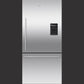 32" Bottom Mount Refrigerator Freezer, 17 cu ft, Stainless Steel, Ice & Water, Right Hinge, Counter Depth Contemporary