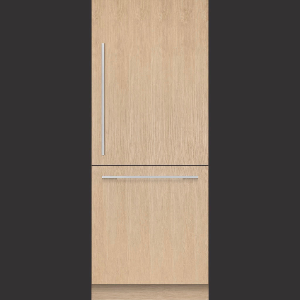 30" Integrated Column Bottom Mount Refrigerator Freezer, 84" H Panel Ready, 15.9 cu ft, White Interior, Ice & Water, Right Hinge