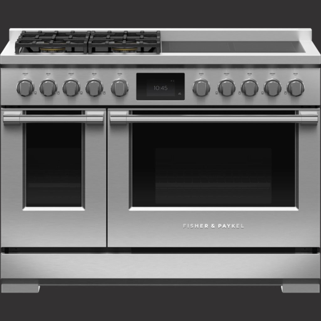 48" Professional Hybrid Range, 4 Zone Induction with SmartZone & 4 Burner Gas, Self-cleaning, LPG