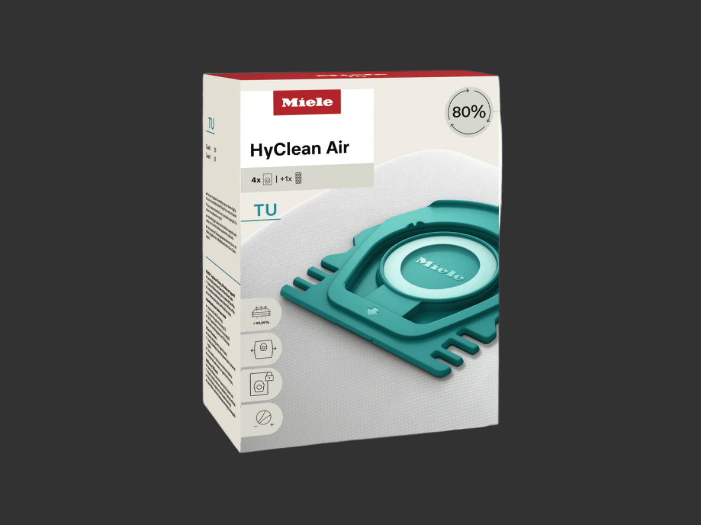 Dustbag TU  4 pack HiClean Air