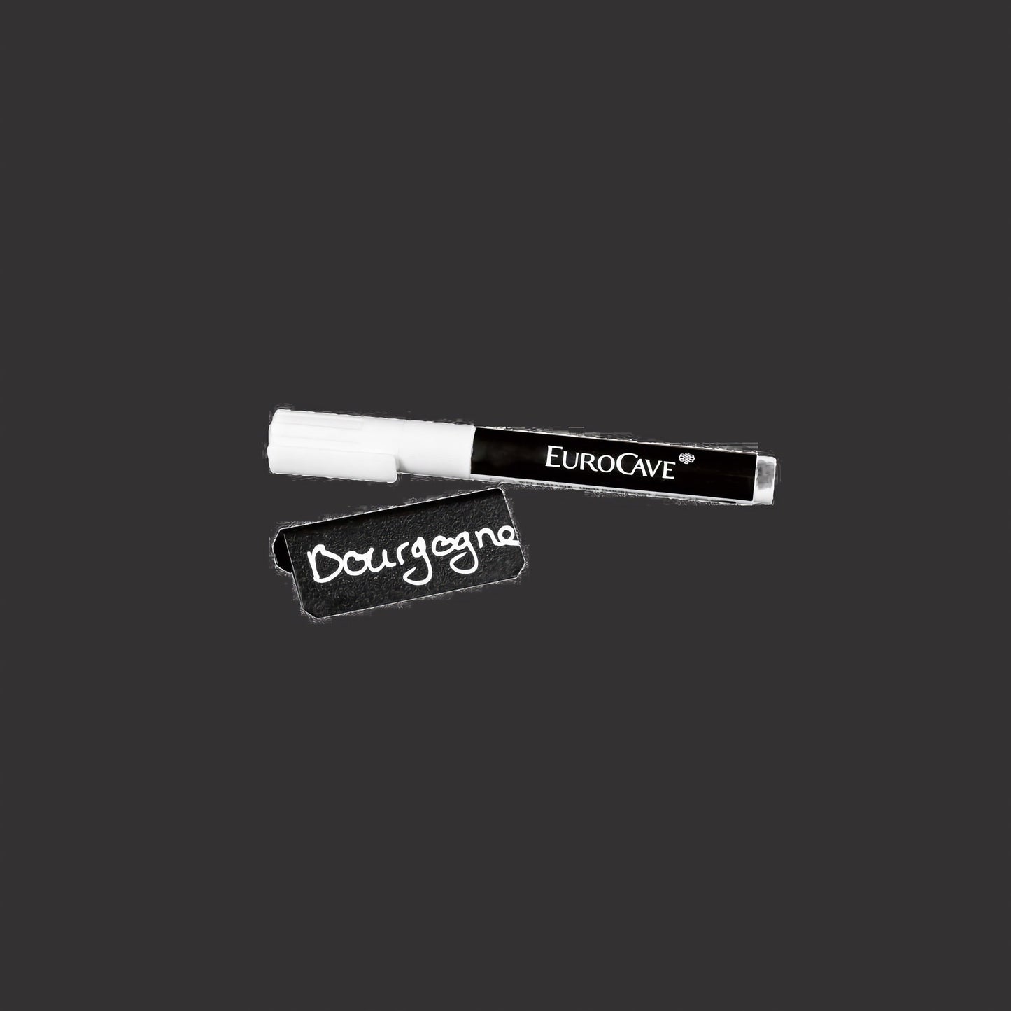 Erasable white marker pen for EuroCave identification systems