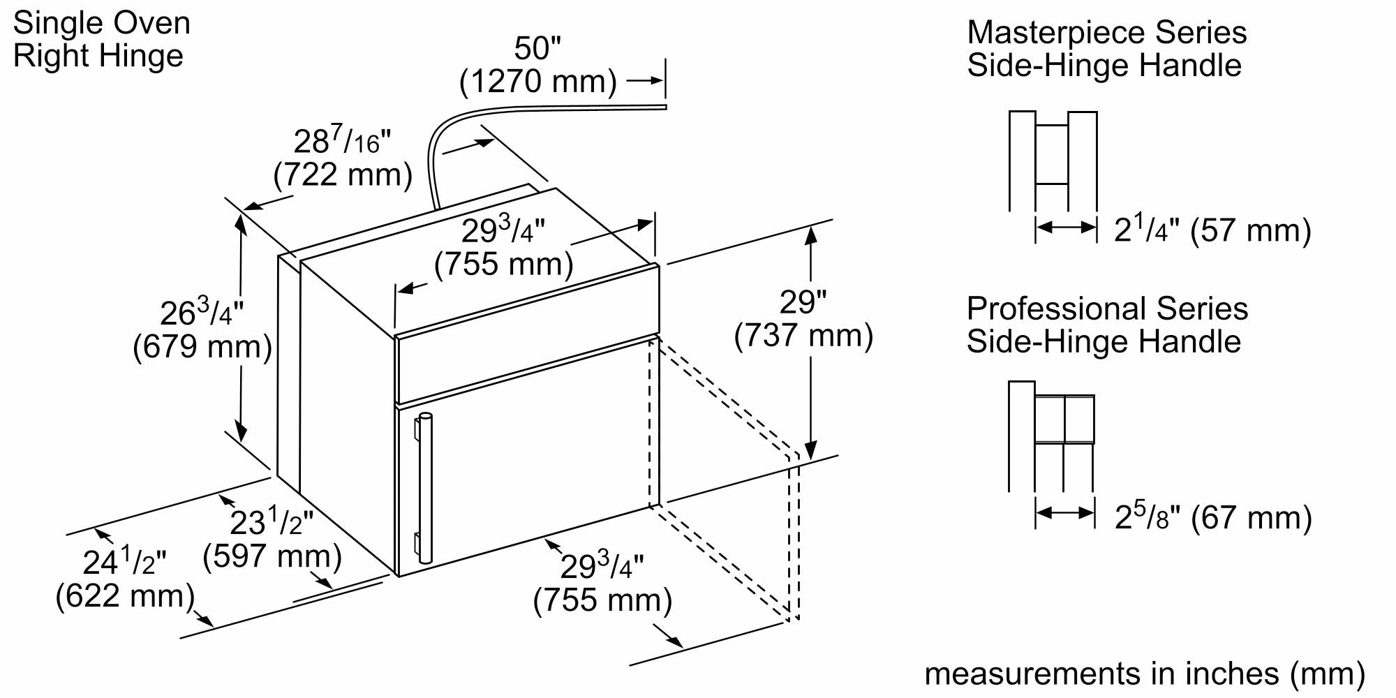 Masterpiece®, Single Wall Oven, 30'', Door hinge: Right, Stainless steel,  MED301RWS