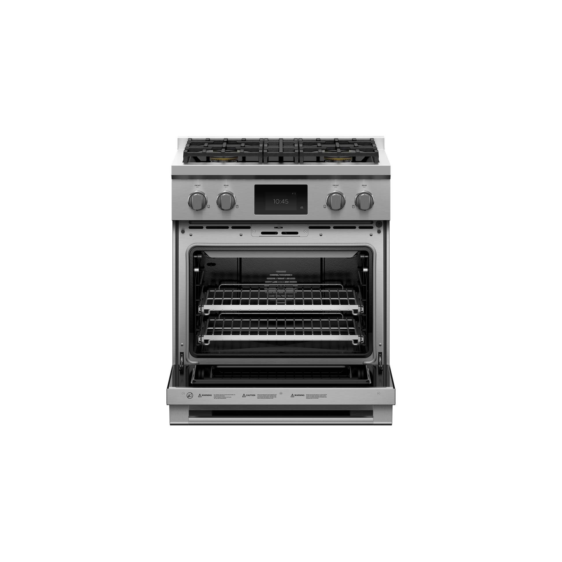 Dual Fuel Range, 30", 4 Burners, Self-cleaning, LPG, 84-mug-open