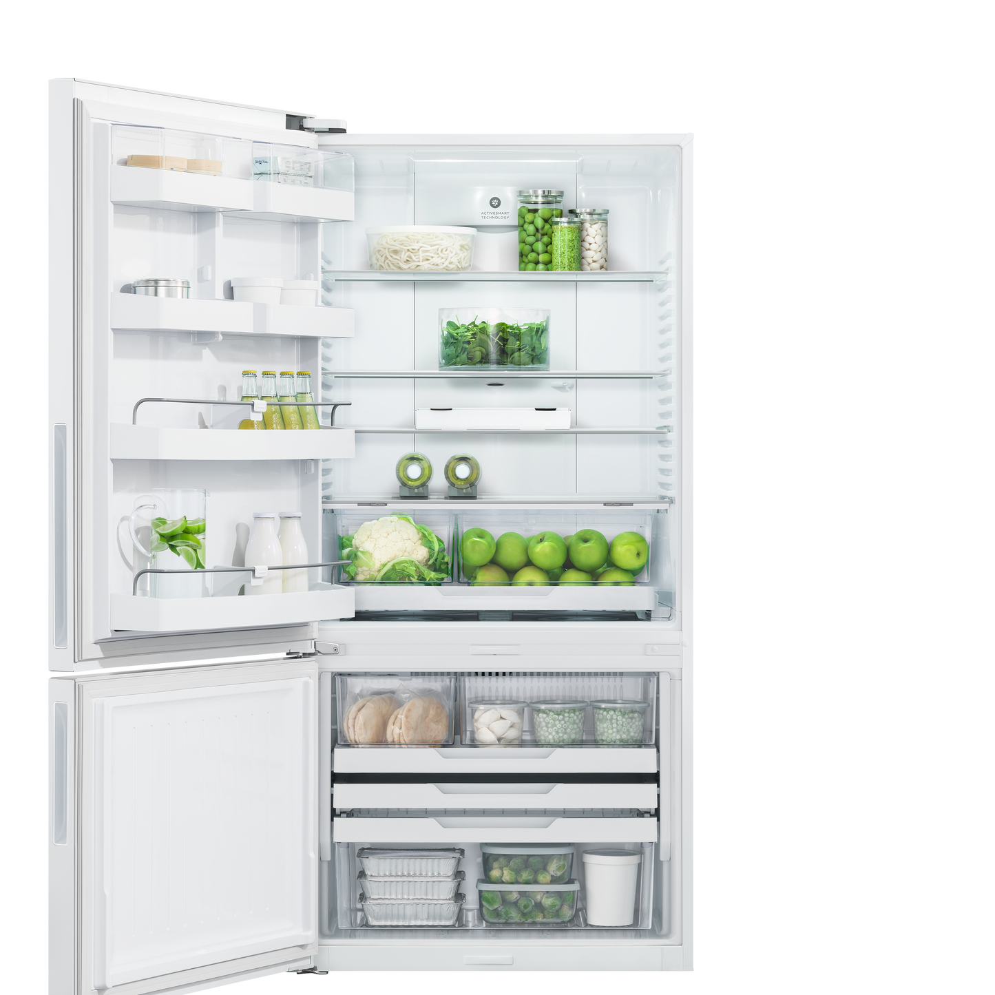 Freestanding Refrigerator Freezer, 32", 17.5 cu ft, 84-mug-open