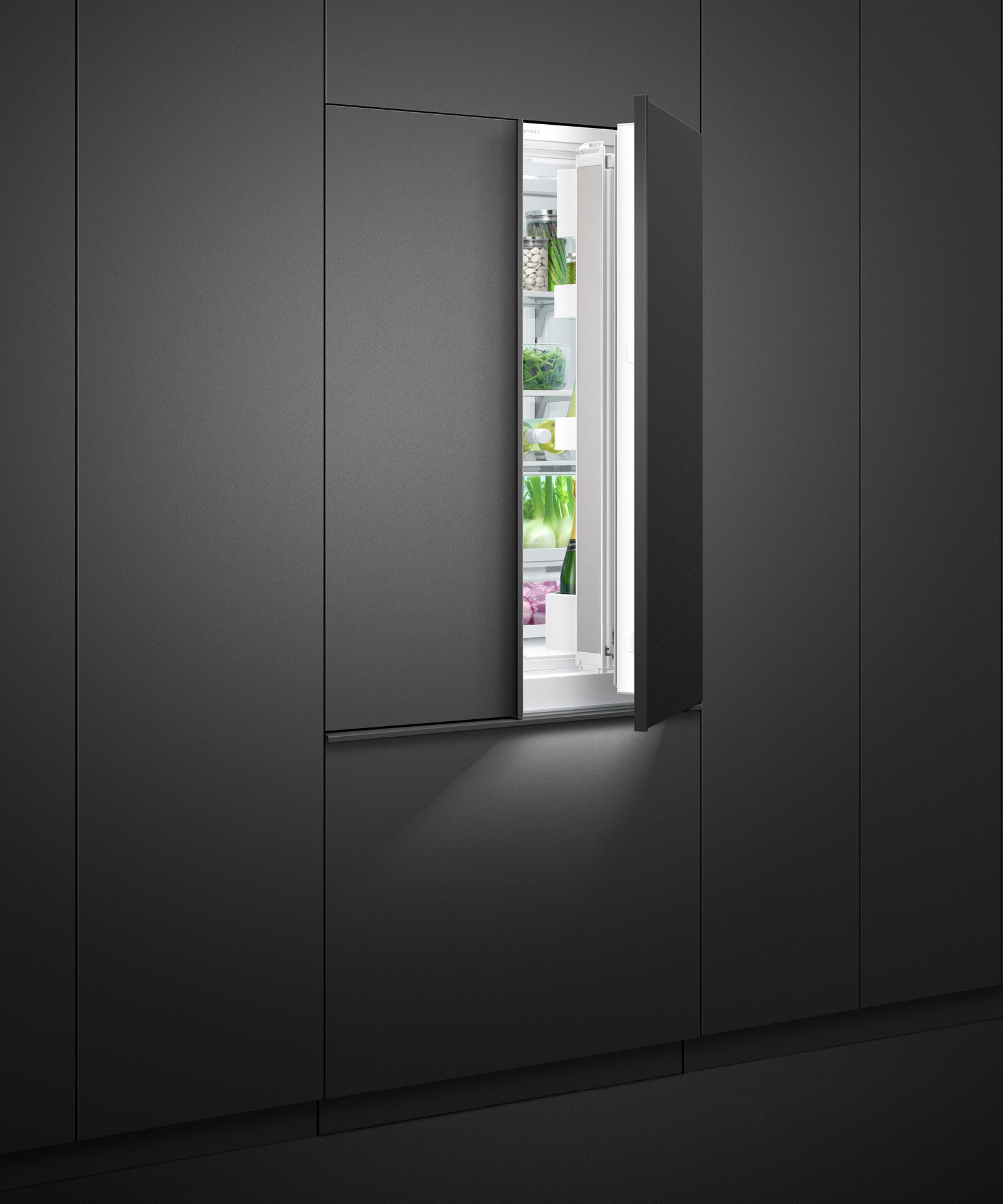 Integrated French Door Refrigerator Freezer, 32", Ice, pdp