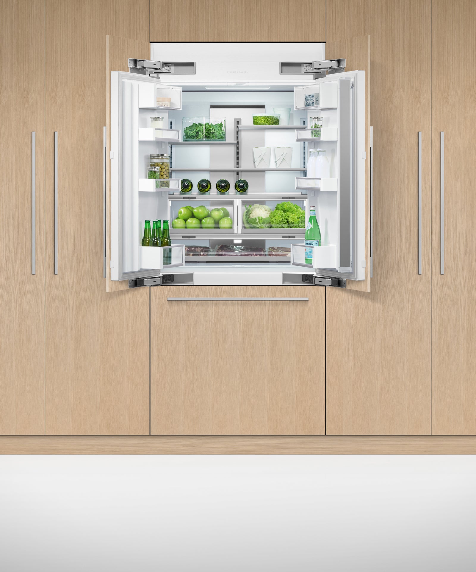 Integrated french door fridge shop freezer